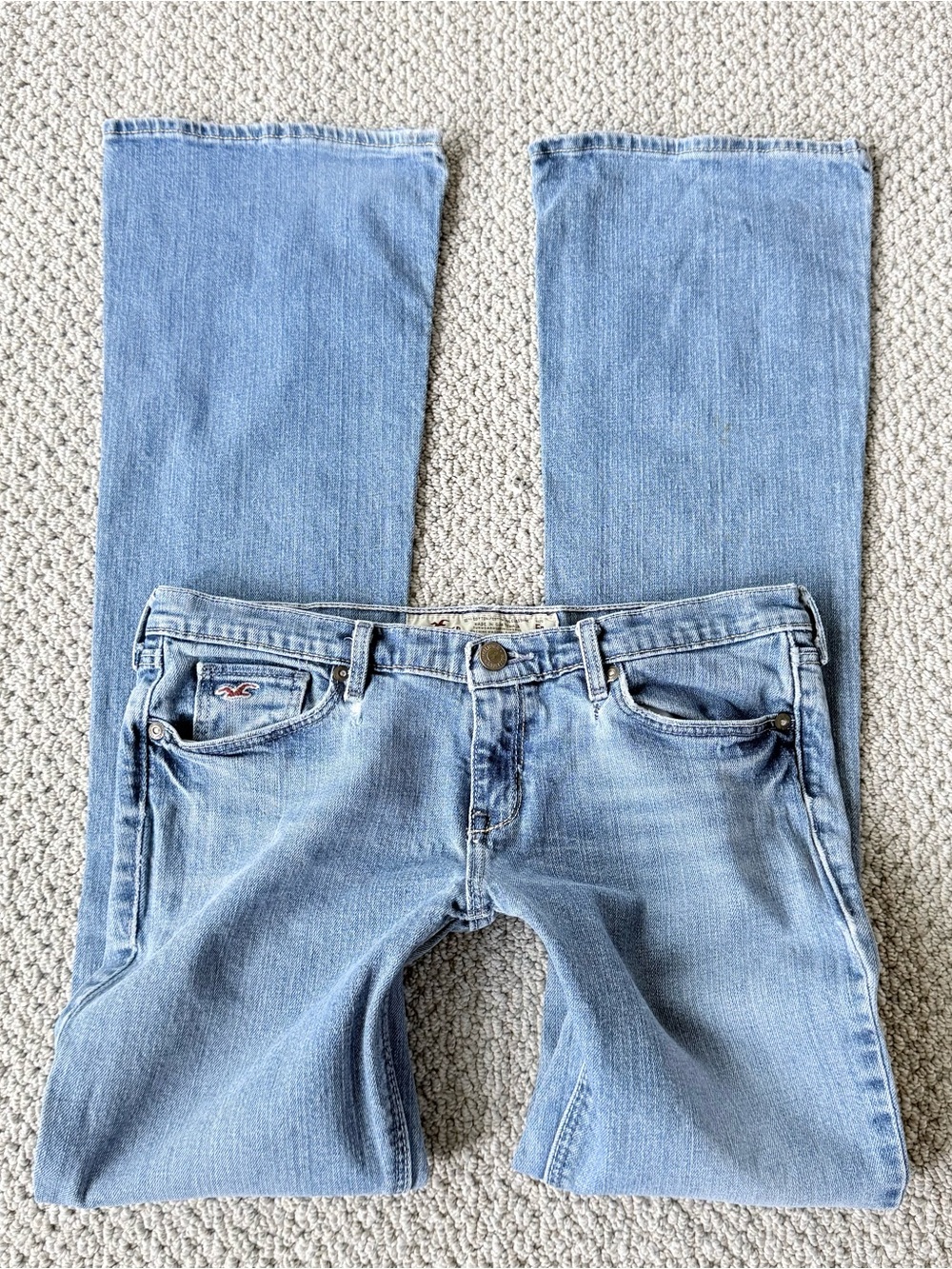 Y2K Hollister Low Rise Light Wash Bootcut Jeans